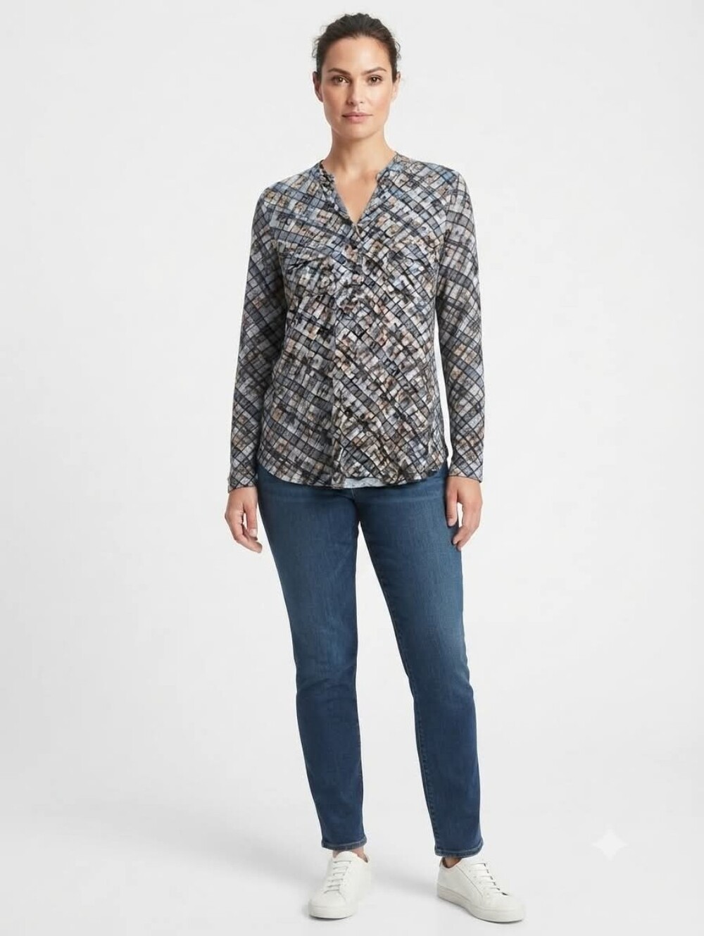 Brittany Black Blouse Silky Feel Size Medium